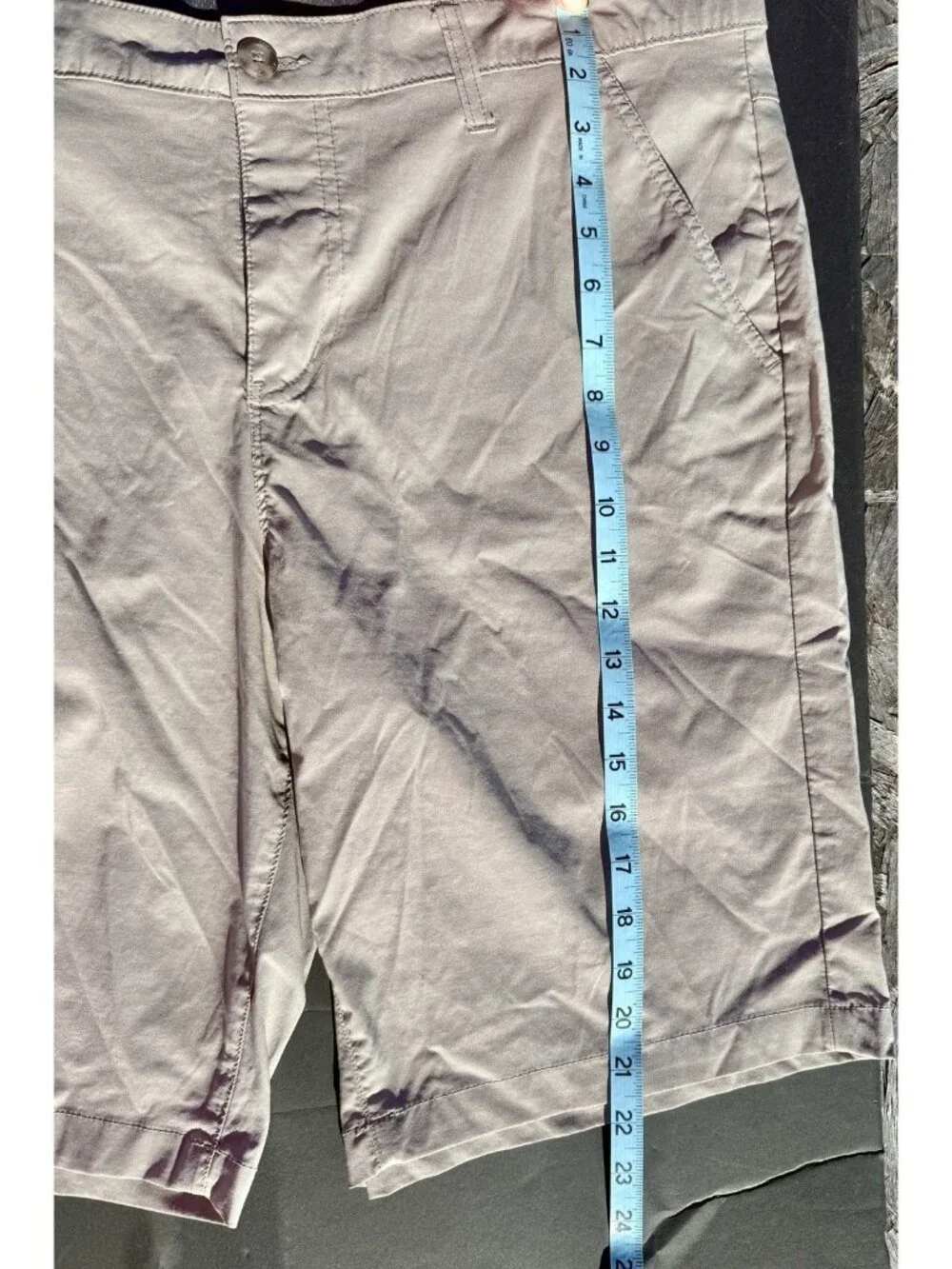 Eddie Bauer Shorts Mens Size 38 Gray Cargo Nylon Stretch Hiking Camping Outdoor